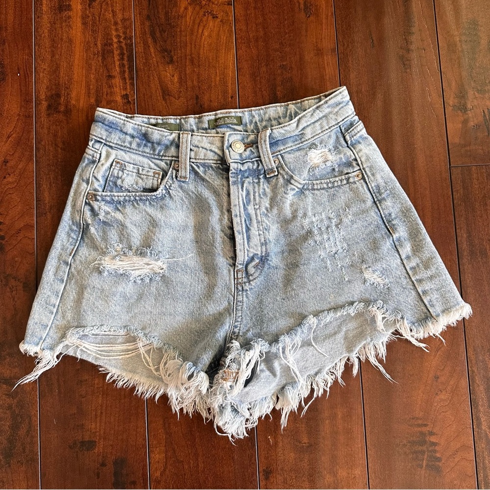 Wild Fable Distressed High Rise Cutoffs Jean Shorts Size 00